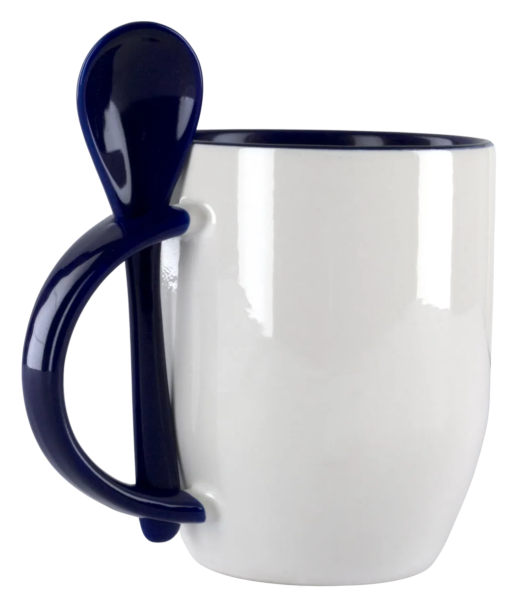 11 OZ Two Tone Mug with Spoon Item No: 170