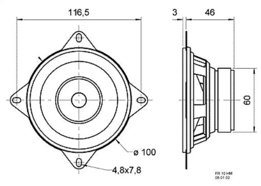 20W 8 Ohm 100mm Full Range Speaker