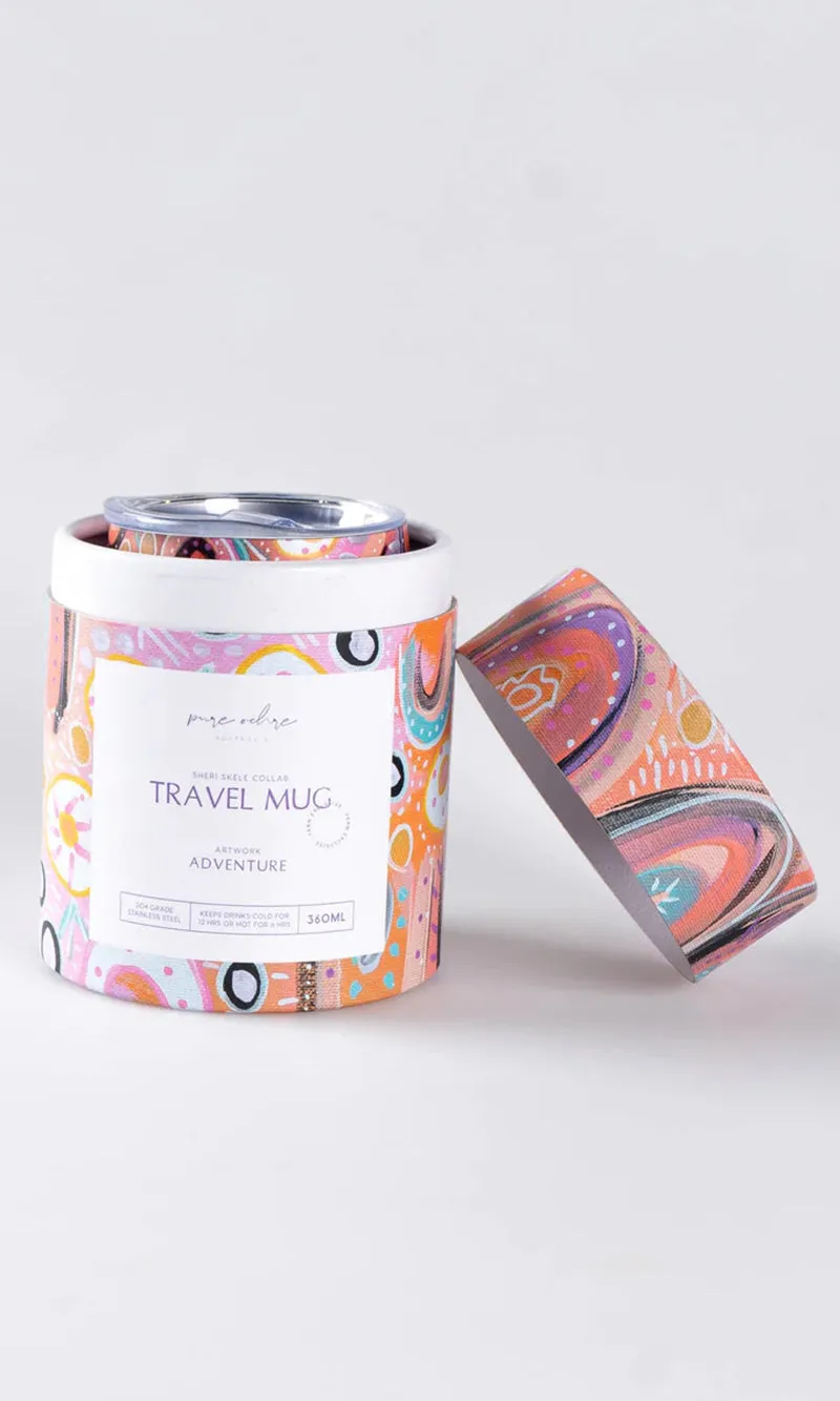 Aboriginal Art Stainless Steel Travel Mug Adventure