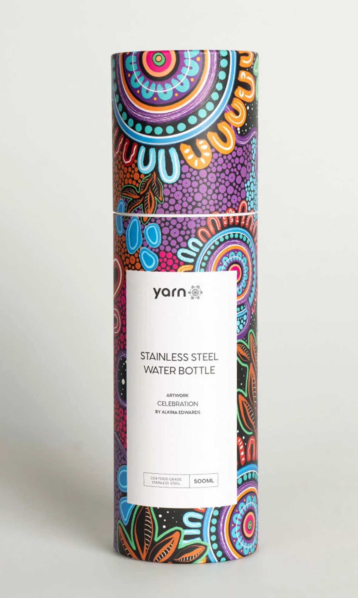 Aboriginal Art Stainless Steel Water Bottle Celebration