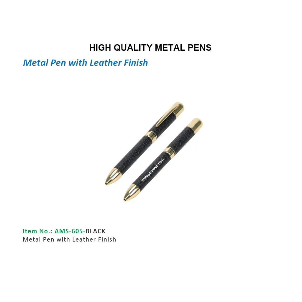 AMS-605 (Metal pen with leather finish)