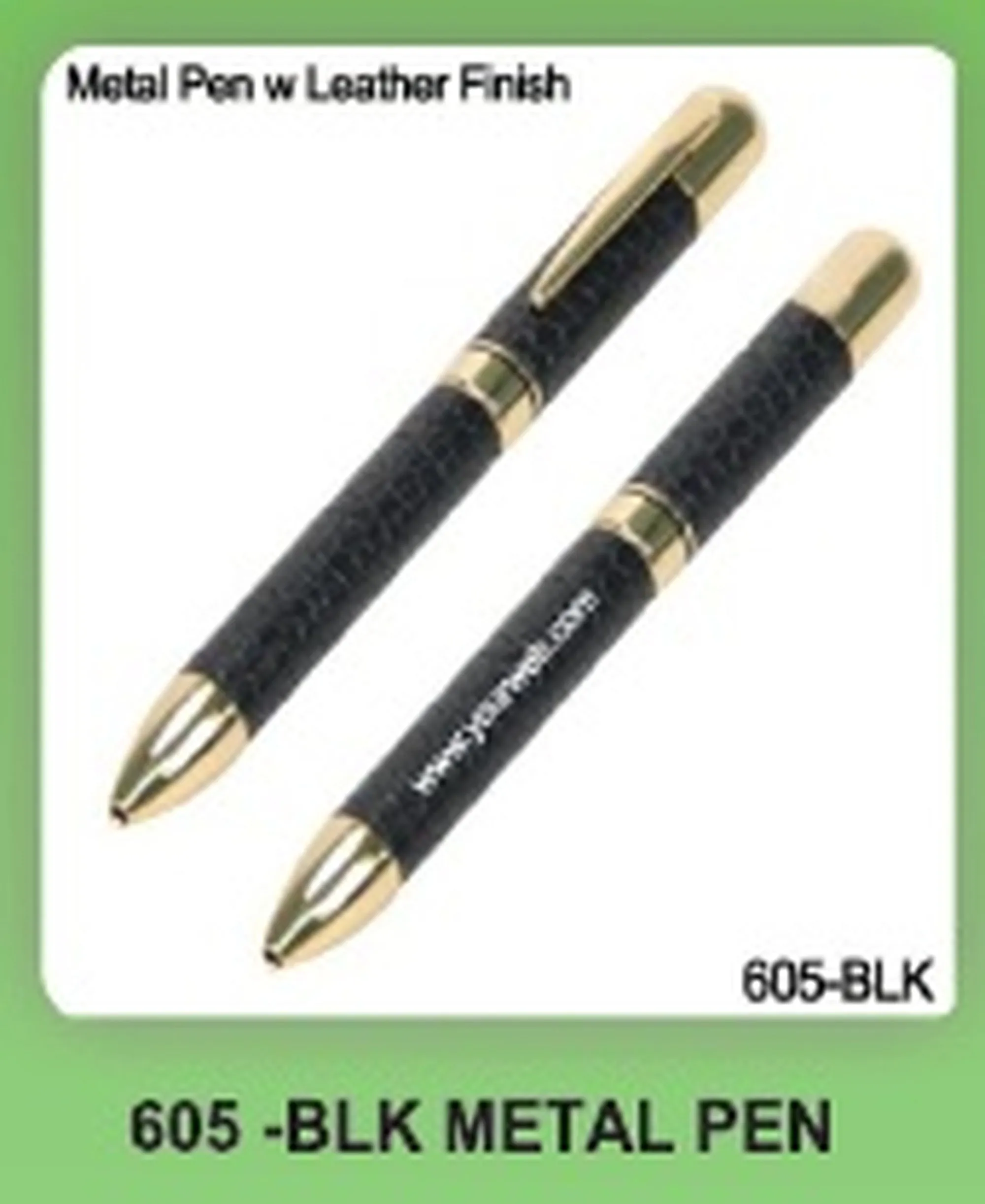 AMS-605 (Metal pen with leather finish)