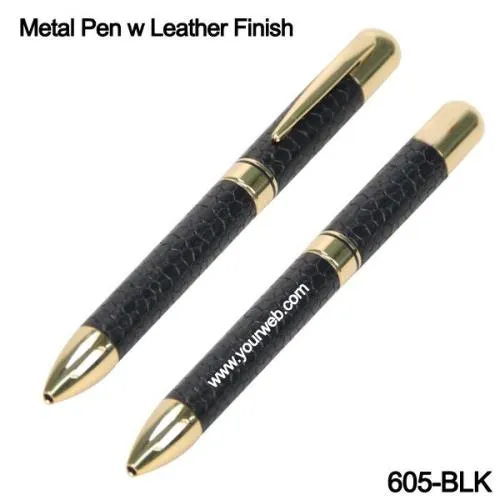 AMS-605 (Metal pen with leather finish)