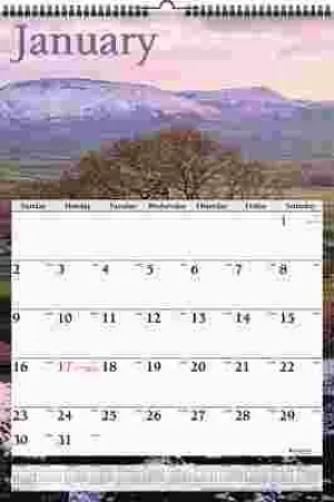 At-A-Glance Full-Color Scenic Photographic Monthly Wall Calendar 15-1/2 X 22-3/4