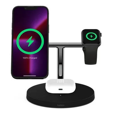 Belkin BoostCharge Pro 15W 3-in-1 Wireless Charger with MagSafe