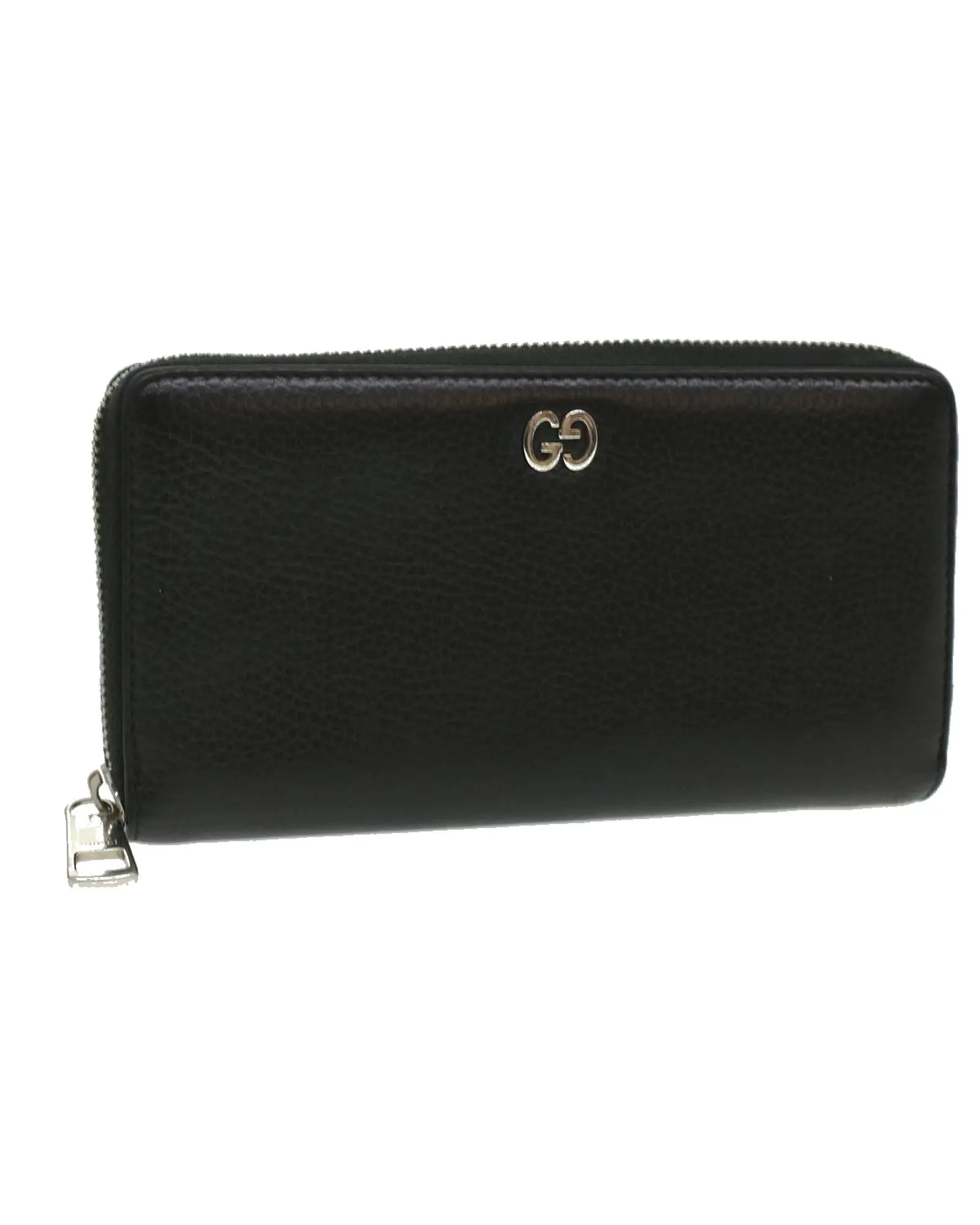 Black Leather Long Wallet by Gucci 473928