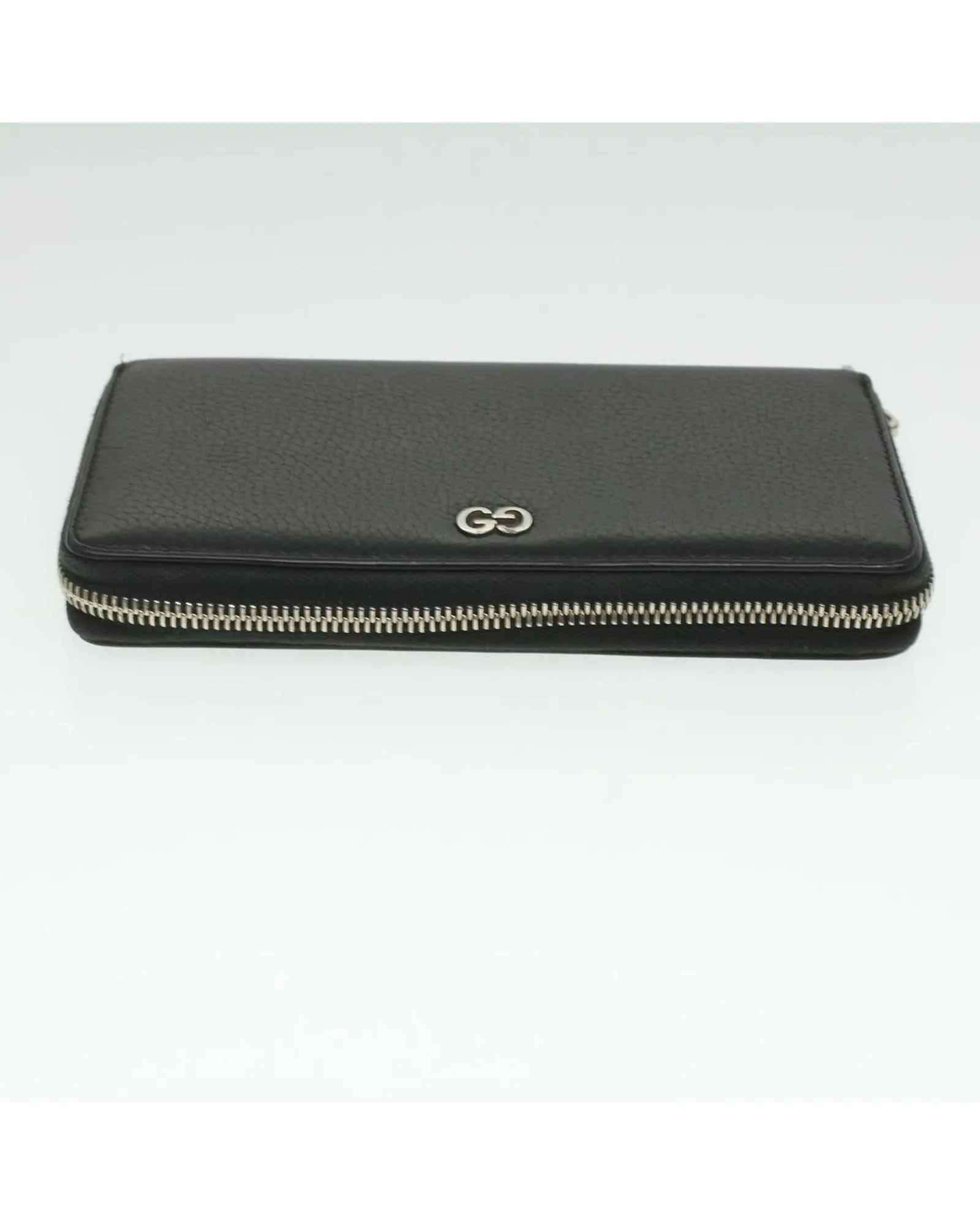 Black Leather Long Wallet by Gucci 473928