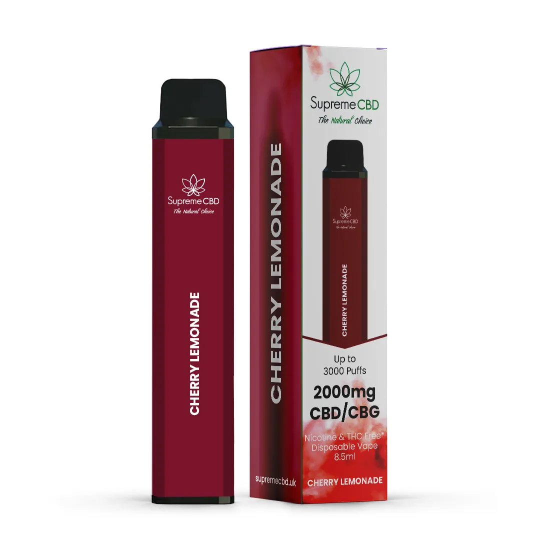 CBD Disposable Vape  - Cherry Lemonade (2000mg)