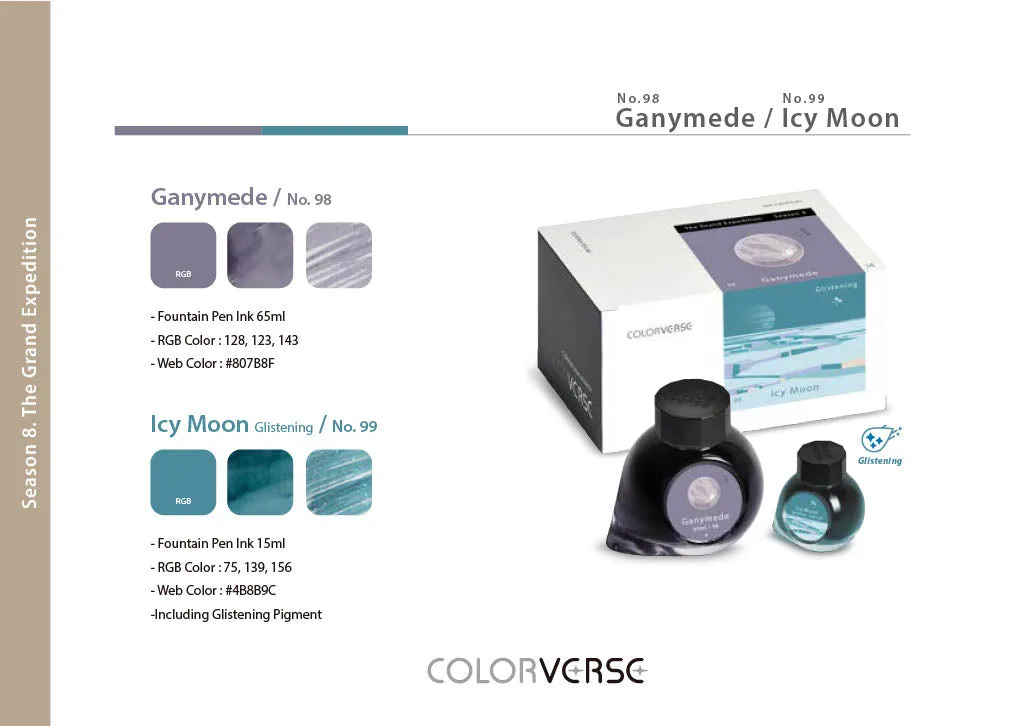 Colorverse Ganymede & Icy Moon - 65ml   15ml Bottled Ink