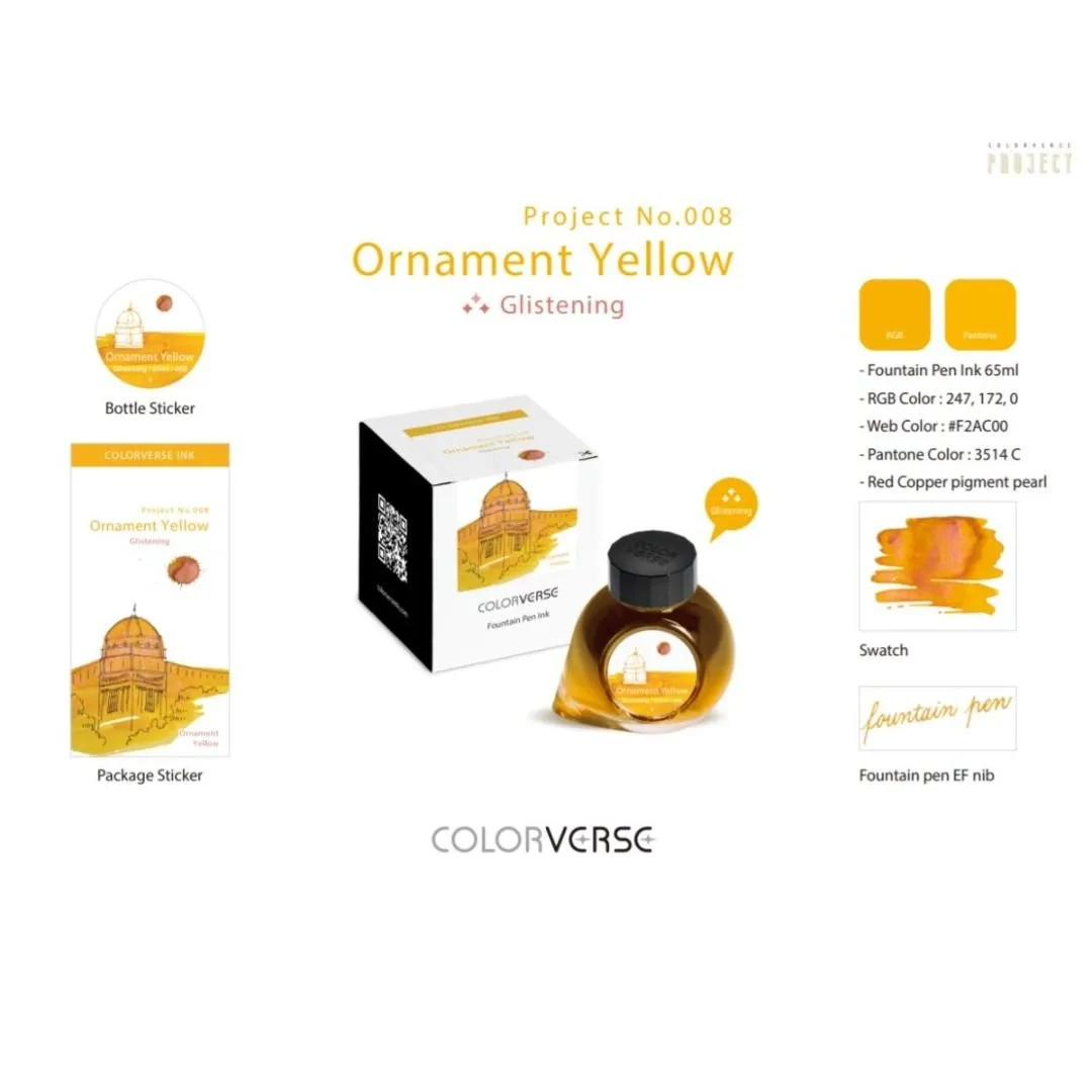 Colorverse Ink Project Ink Ornament Yellow (65ML)