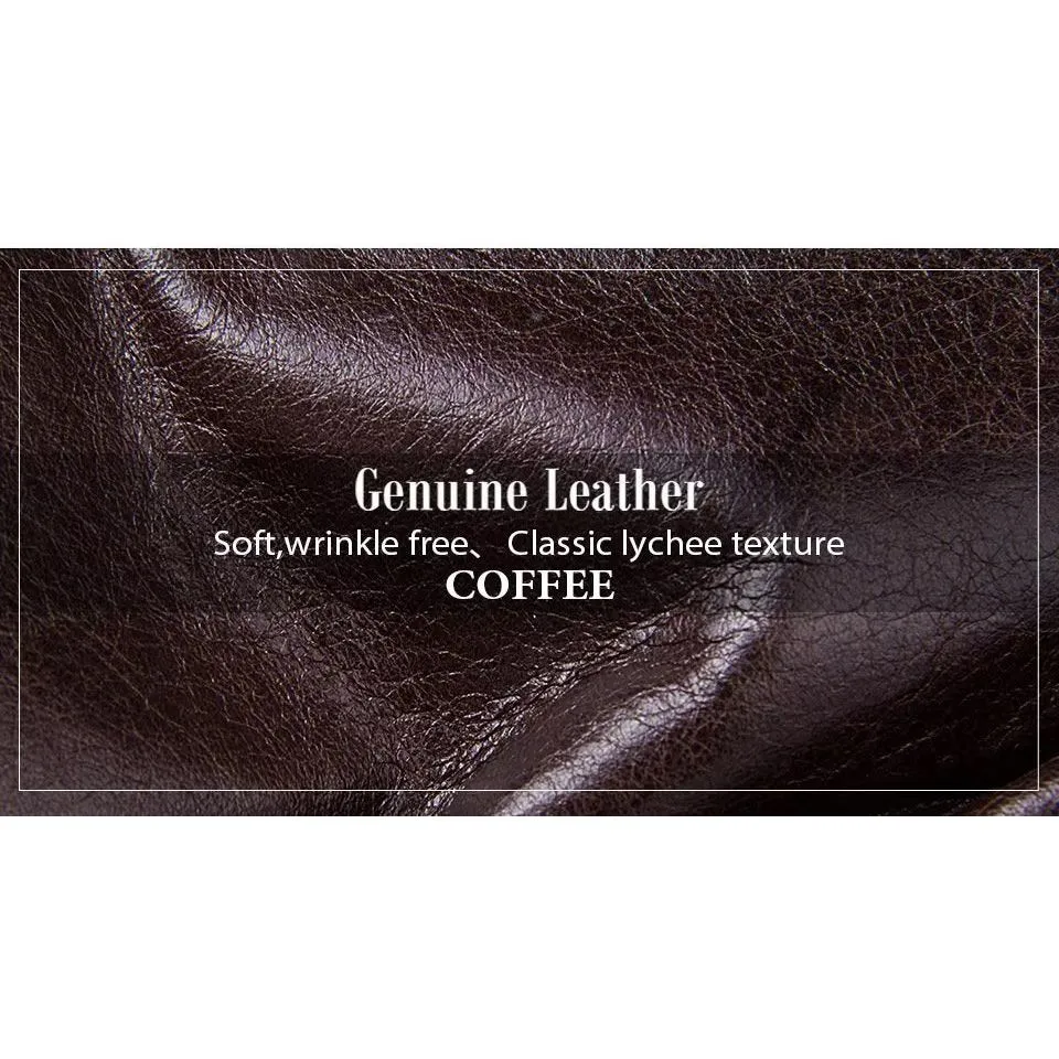 CowLuxe Short Zip Leather Elegant Men's Clutch