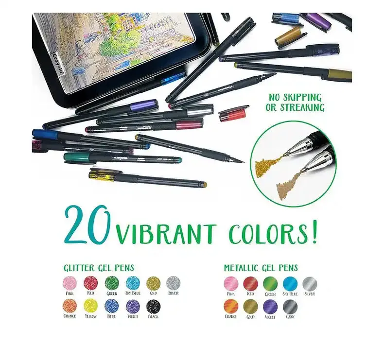 Crayola - Set of 20 Signature Detailing Gel Pens.