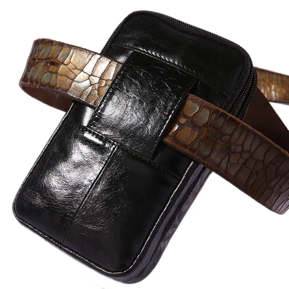 CrocoLuxe Cowhide Leather Travel Wallet