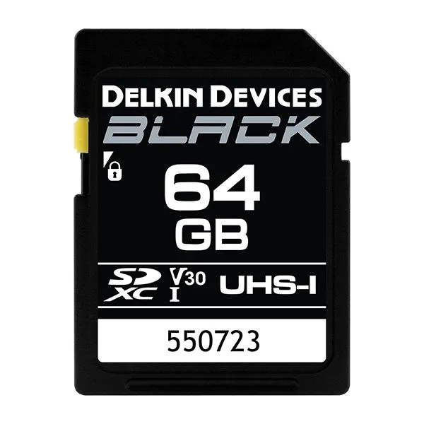 Delkin Devices BLACK UHS-I Rugged SD Memory Card V30 (Choose Capacity)