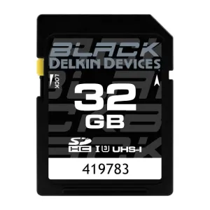 Delkin Devices BLACK UHS-I Rugged SD Memory Card V30 (Choose Capacity)