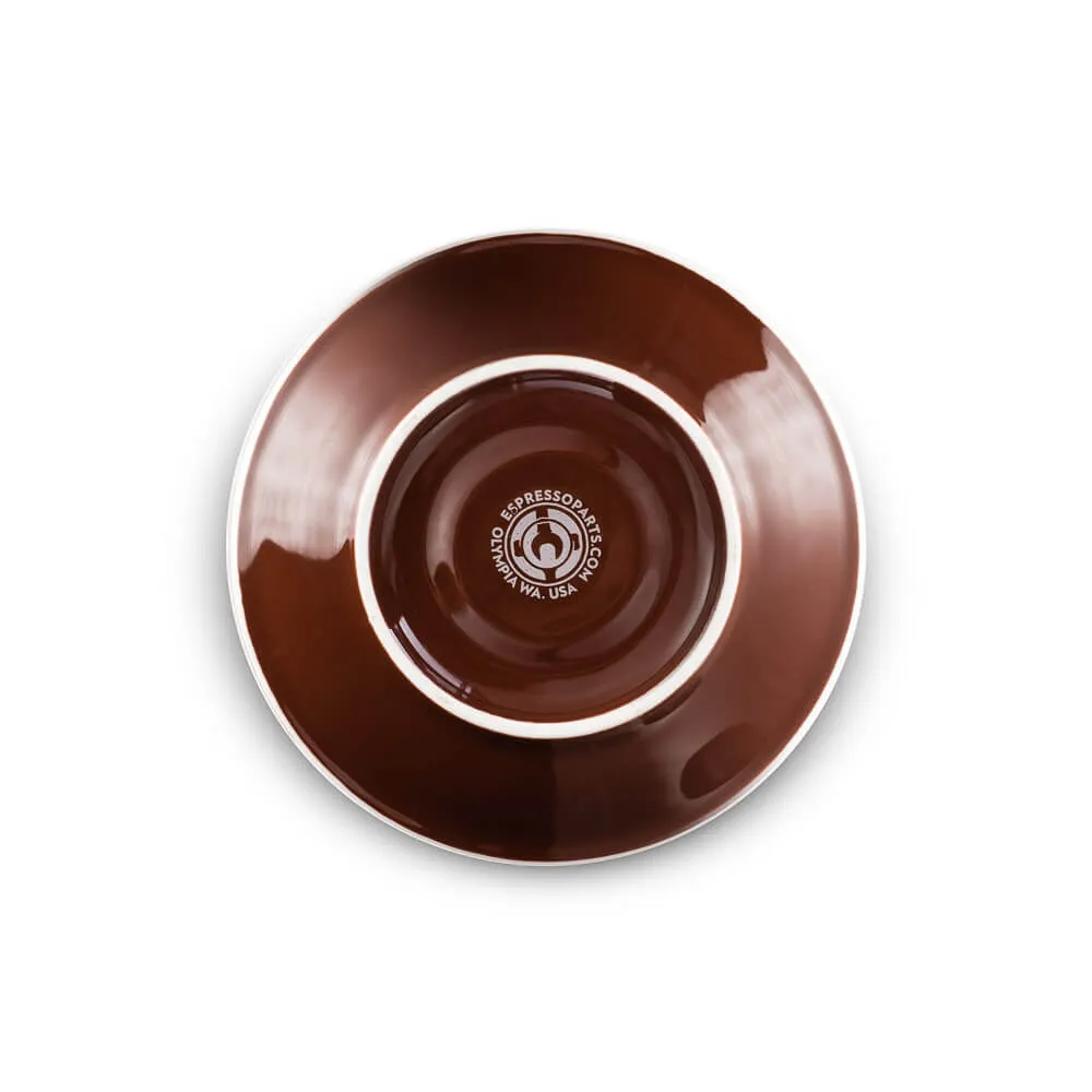 Espresso Parts Porcelain Espresso Cup & Saucer - Brown (2oz/70ml)