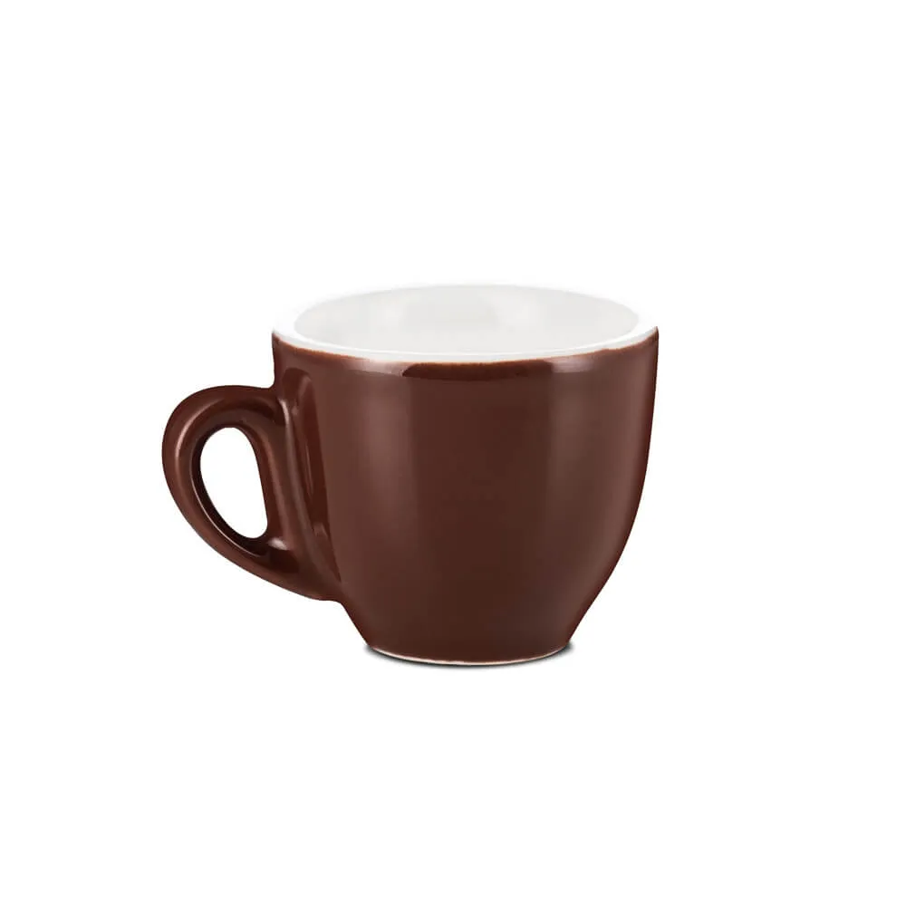 Espresso Parts Porcelain Espresso Cup & Saucer - Brown (2oz/70ml)