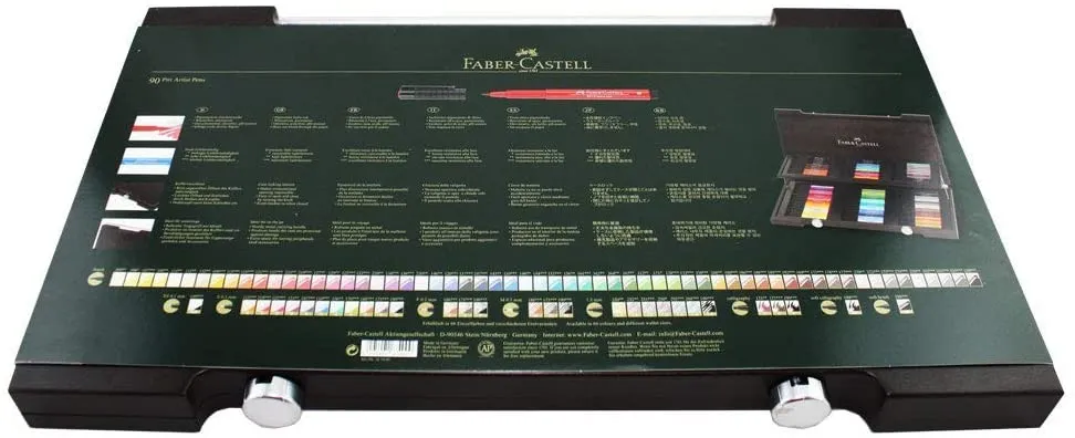 FABER-CASTELL India Ink PITT artist pen case of 90