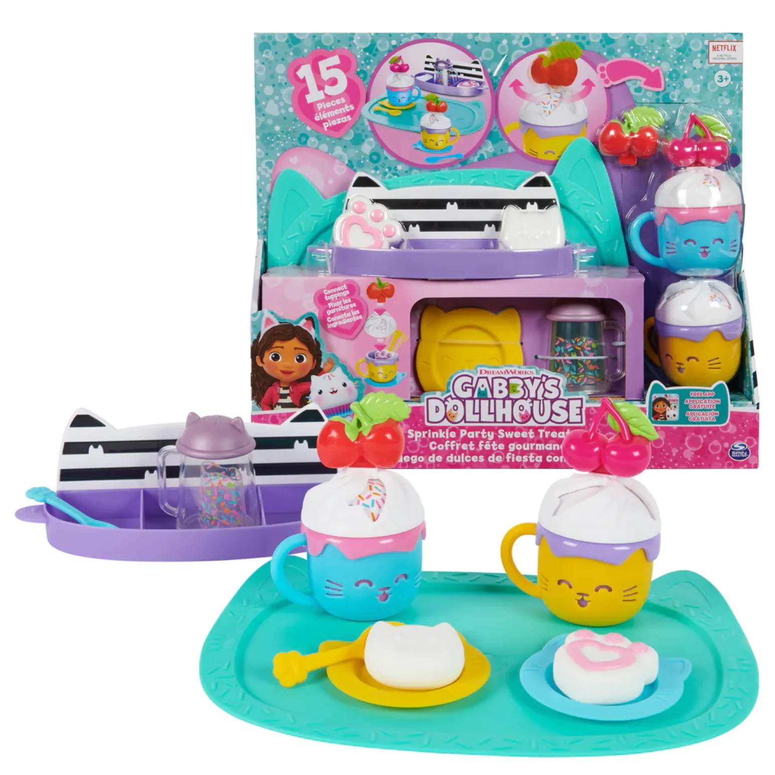 Gabby's Dollhouse, Sprinkle Party Sweet Treat Set