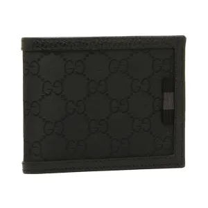 Gucci Men's GG Canvas Web Black Bifold Wallet