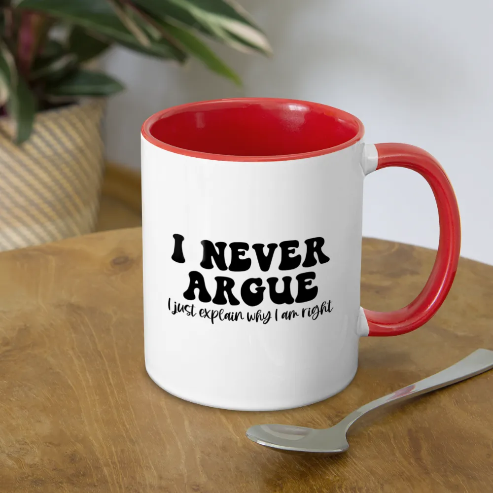 I Never Argue, I Just Explain Why I Am Right Coffee Mug