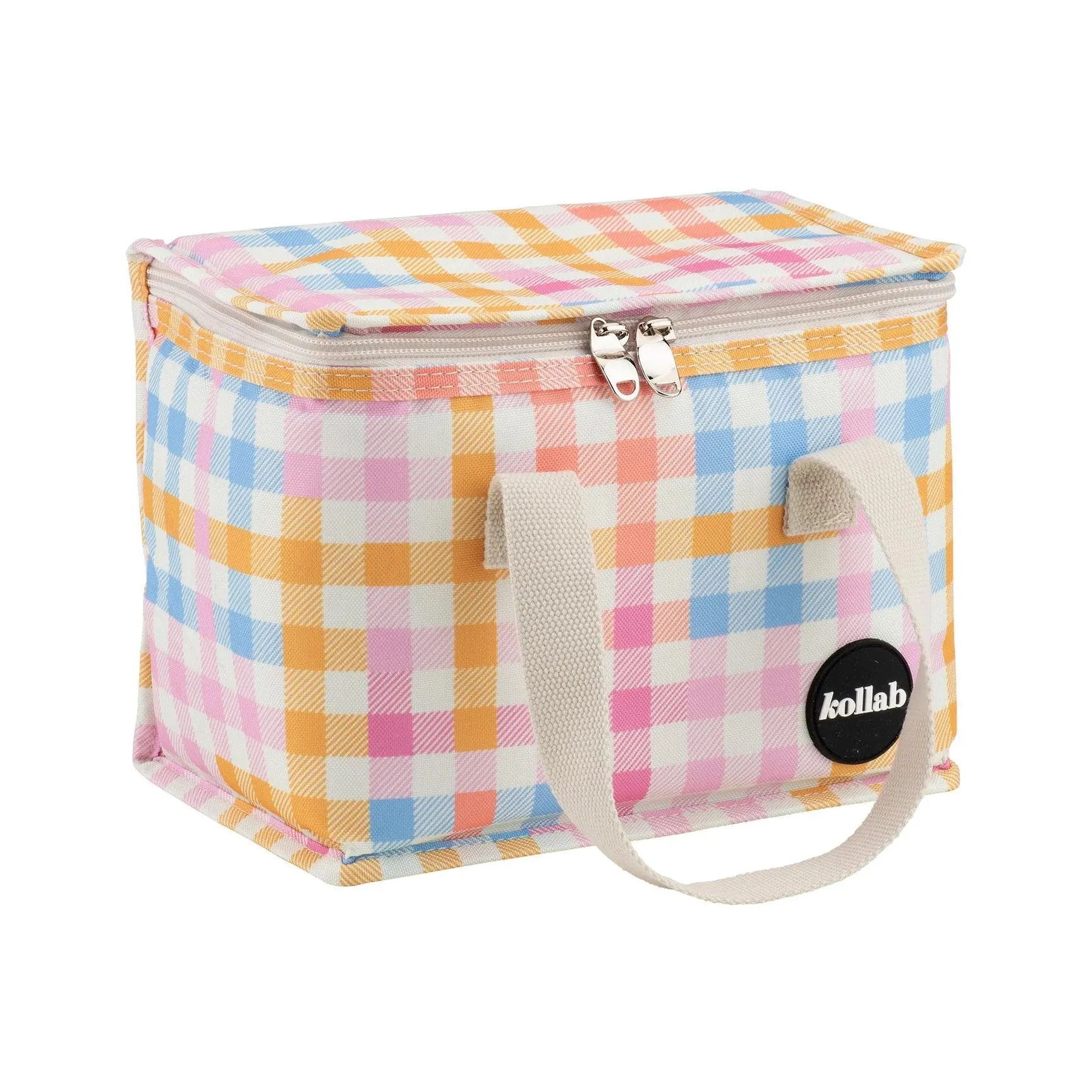 Kollab Insulated Lunch Bag - Rainbow Check