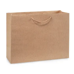 Kraft Pinstripe Gift Bag