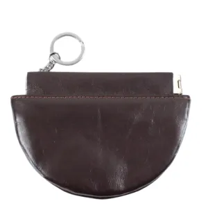 Leather Coin Purse W/Keychain