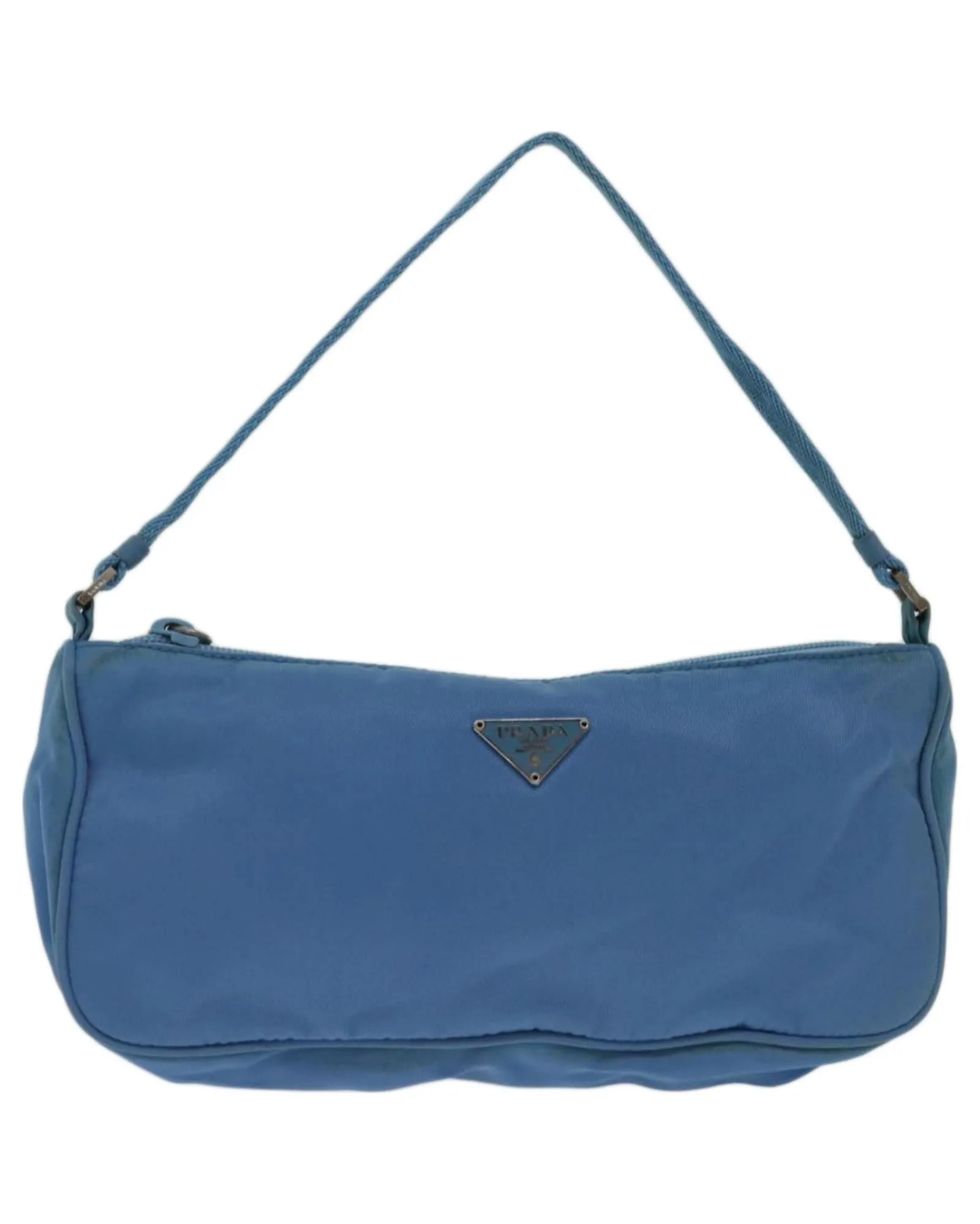 Light Blue Nylon Accessory Pouch by PRADA