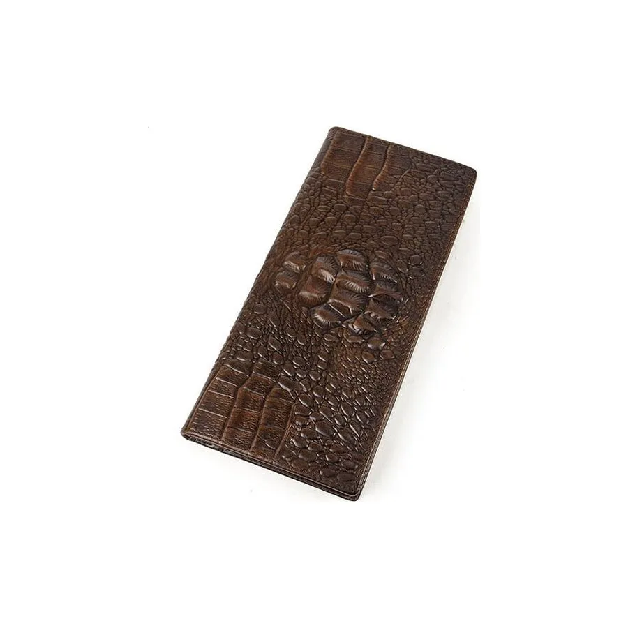 Luxury CrocLeather Exotic Pattern Long Wallets