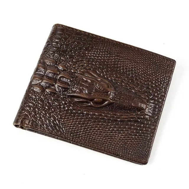 Luxury CrocLeather Exotic Pattern Long Wallets