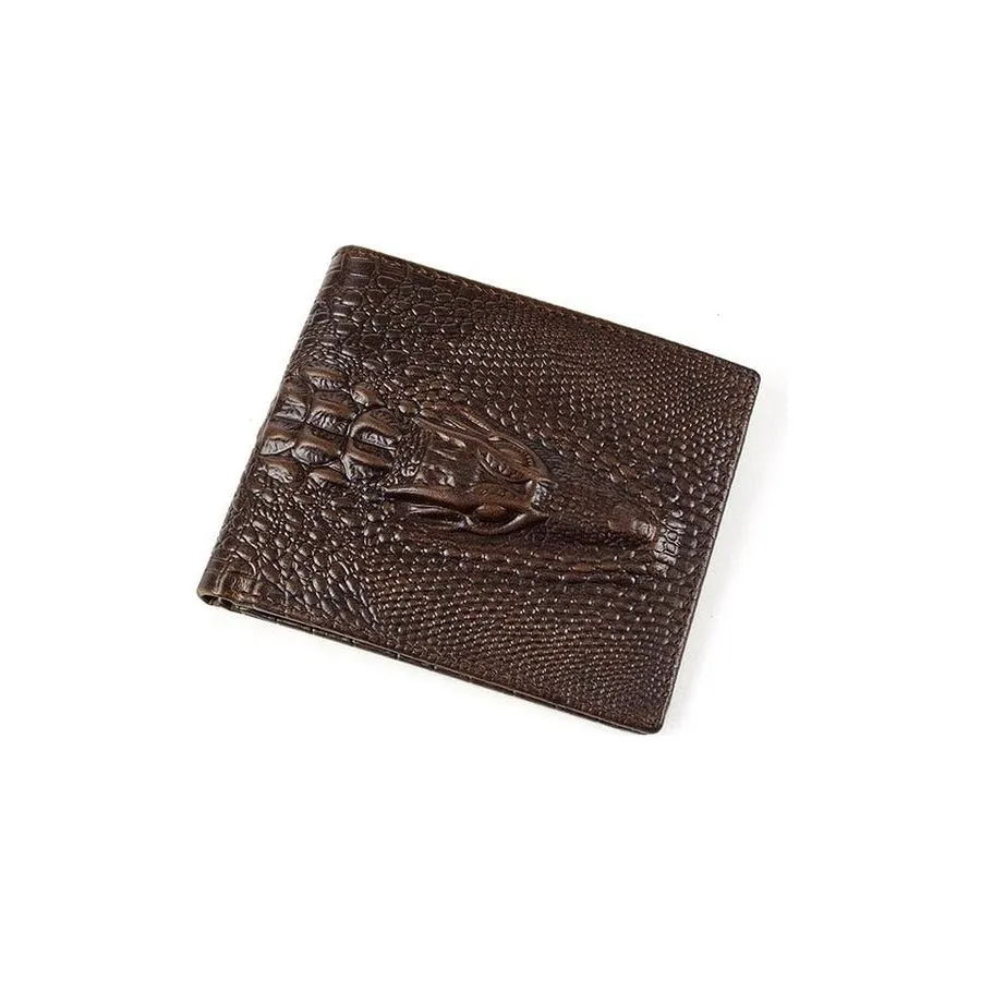 Luxury CrocLeather Exotic Pattern Long Wallets