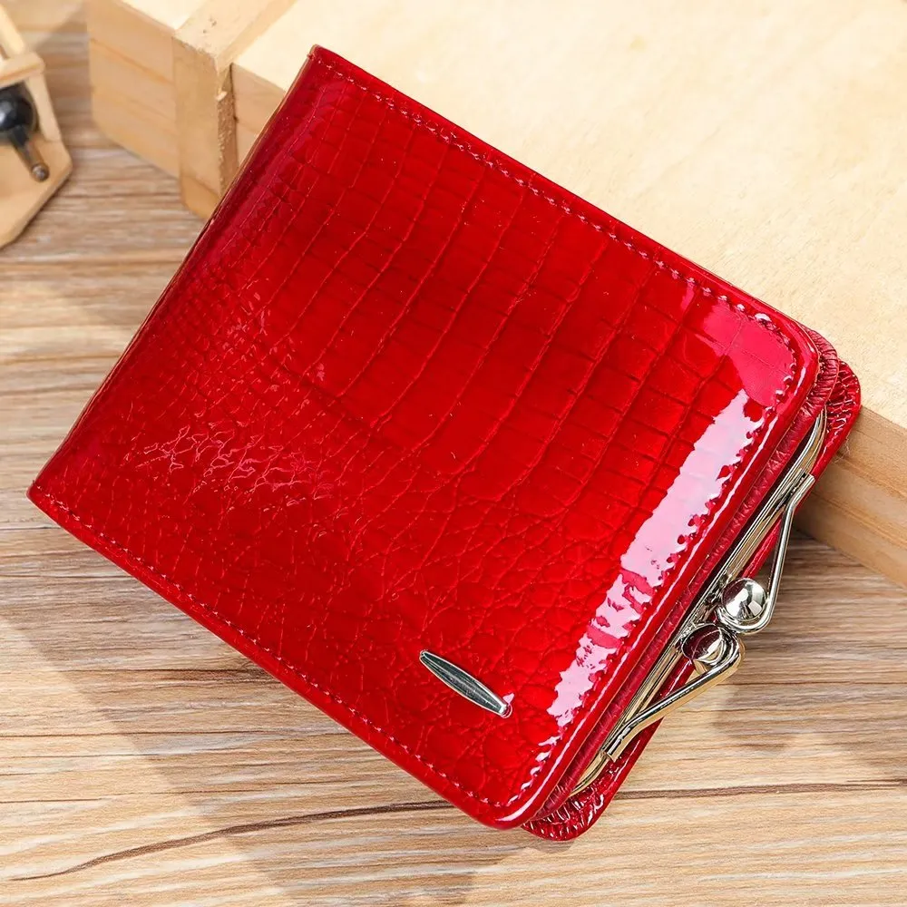 Luxury CrocLeather Short Zipper Wallets