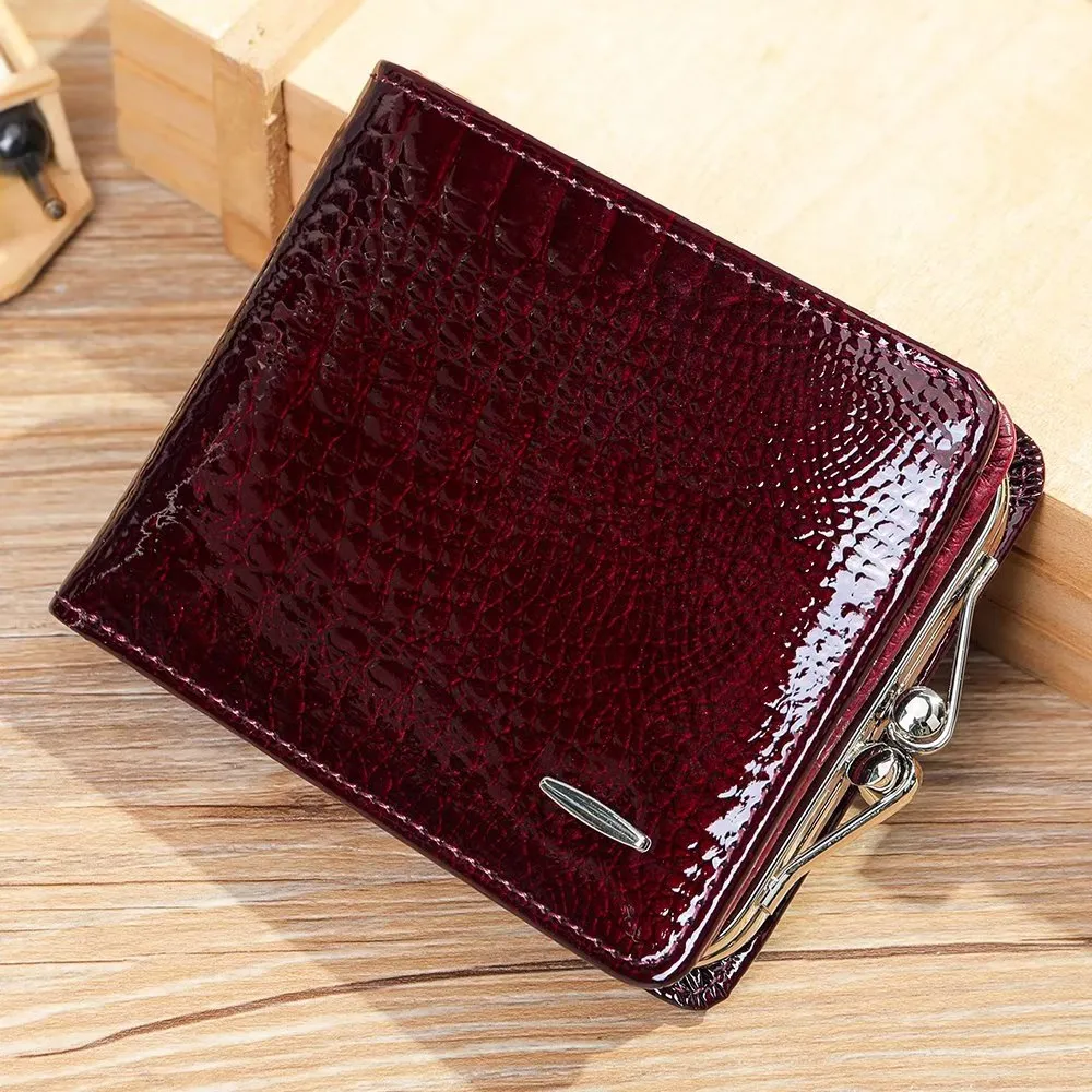 Luxury CrocLeather Short Zipper Wallets