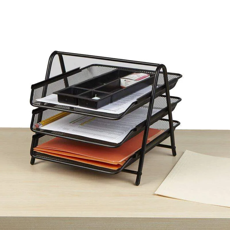 Mesh Office Paper File Tray 3 Step