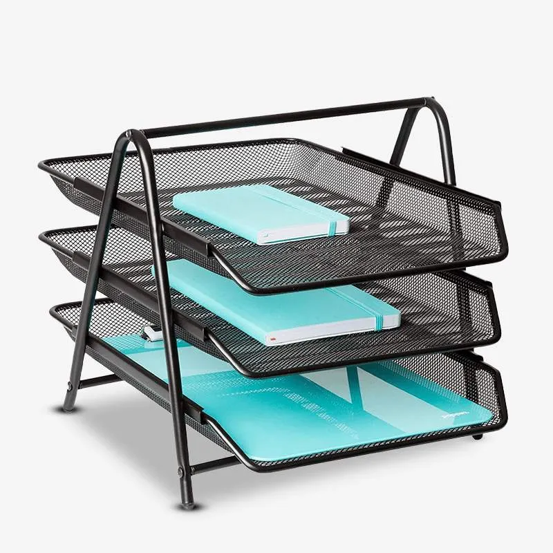 Mesh Office Paper File Tray 3 Step