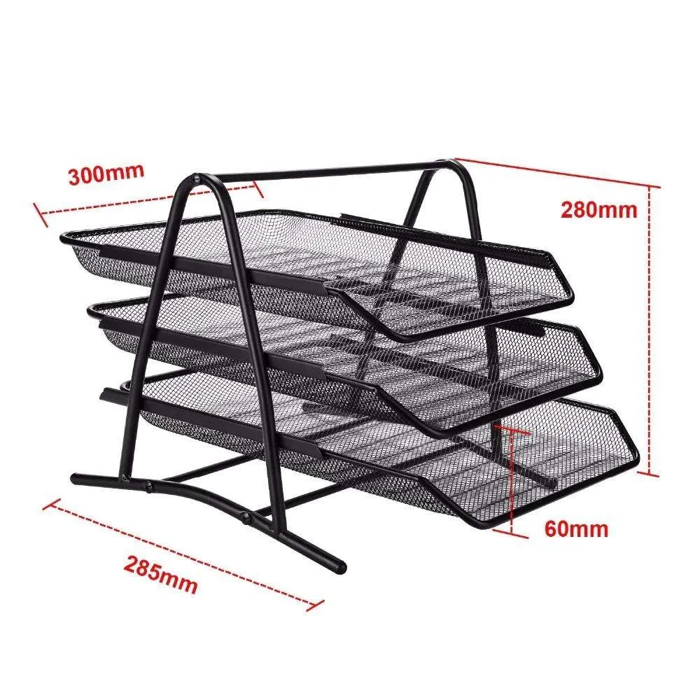 Mesh Office Paper File Tray 3 Step