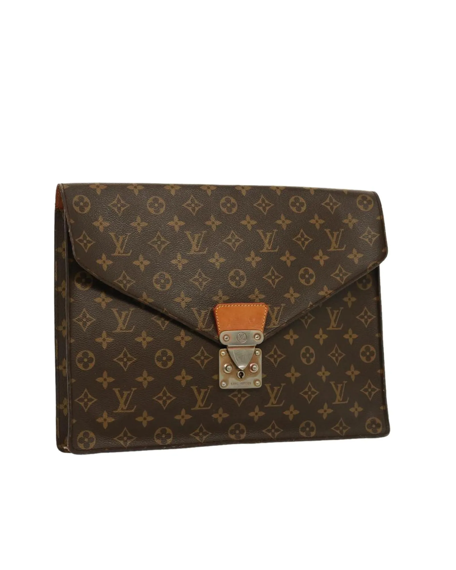 Monogram Canvas Briefcase with Classic Design