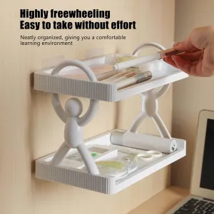 MULTIPURPOSE 2 LAYERS WALL STORAGE SHELF