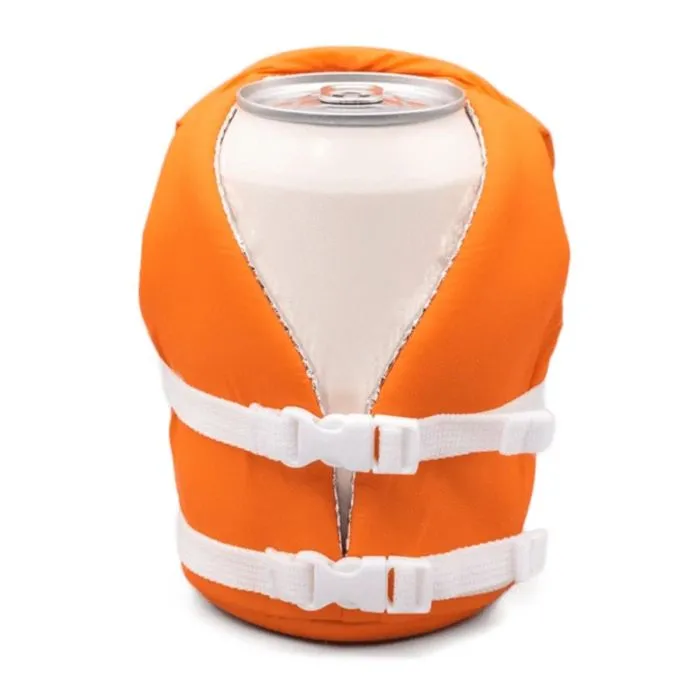 Puffin Life Vest Beverage Coozie -D