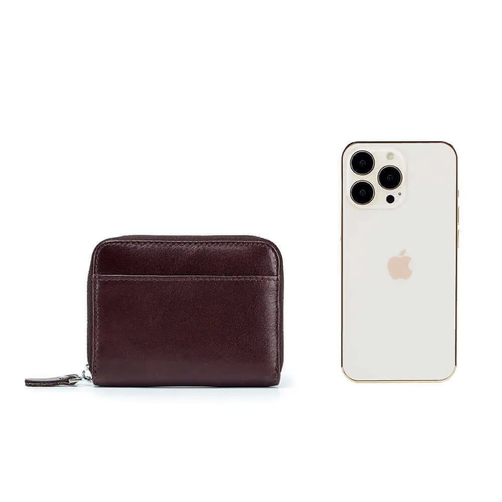 Stylish and Secure Leather RFID Card Holder Wallet