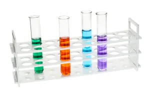 Test Tube Stand, Polypropylene - 13mm x 62 Tube Capacity - Eisco Labs