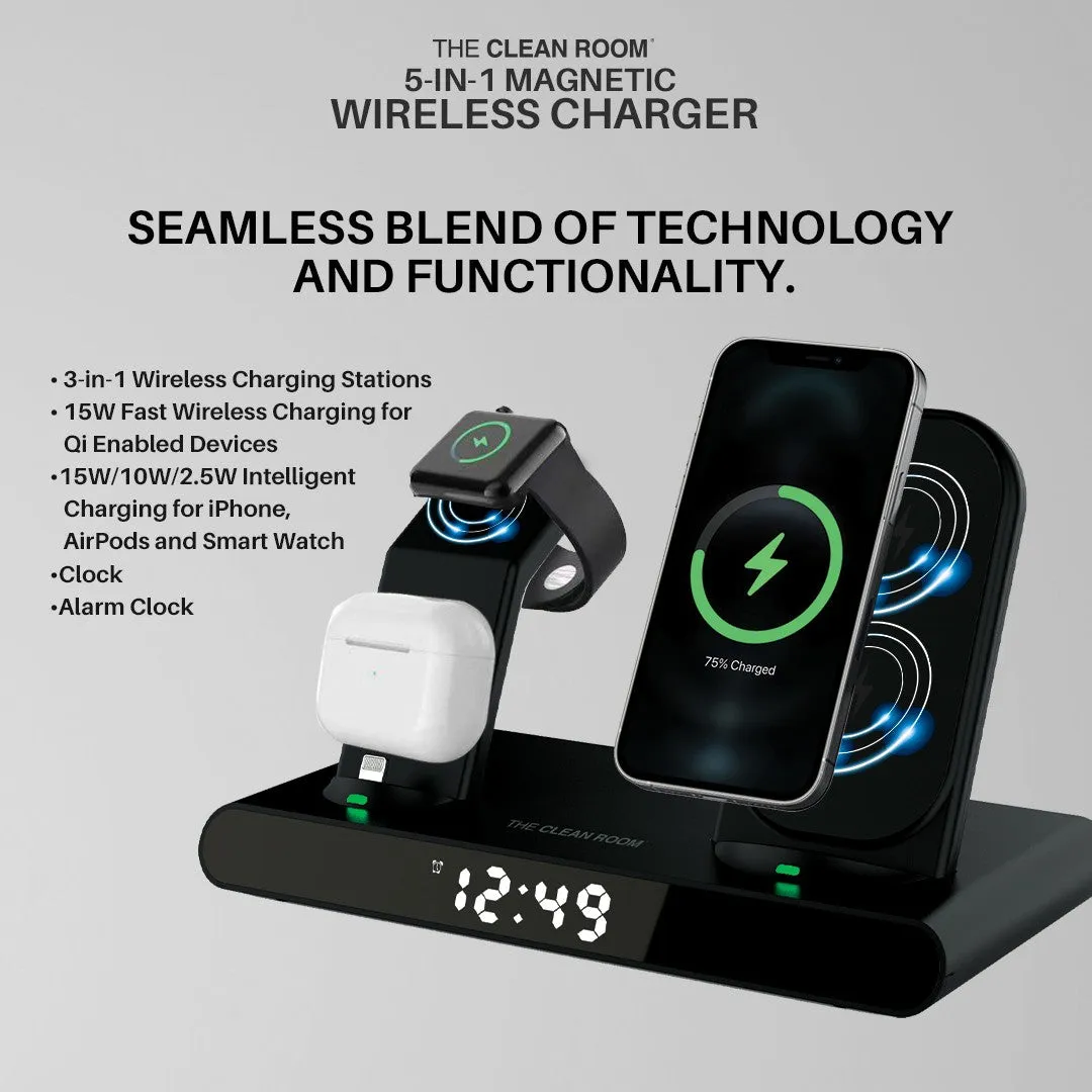 The Clean Room 5-in-1 Magnetic Wireless Charger