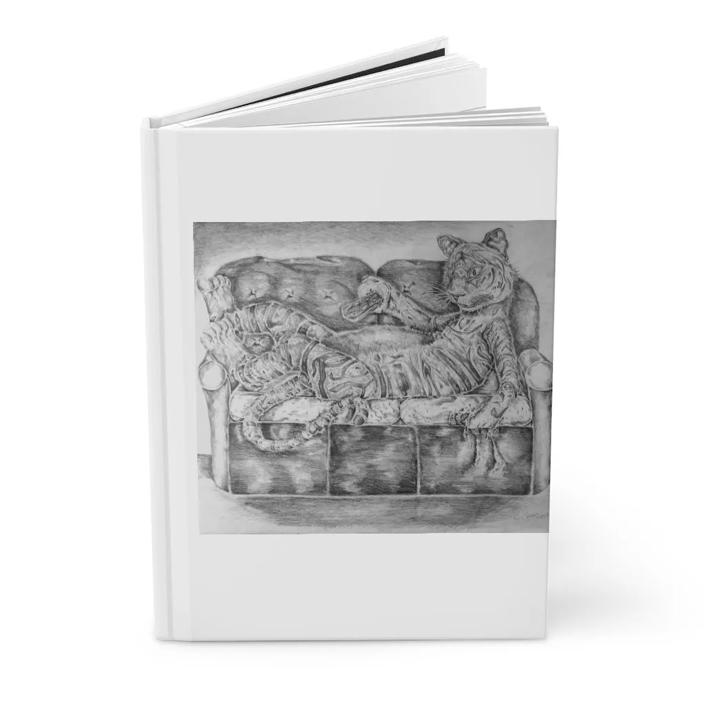 Tiger on a Couch Hardcover Journal Matte