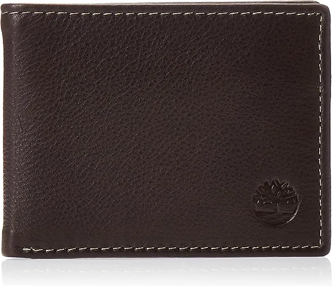 Timberland Men's Wellington RFID Leather Bifold Wallet Trifold Wallet Hybrid