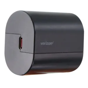 Verizon 27W Fast Charge Single USB-C (Type C) Wall Charging Adapter - Black/Red