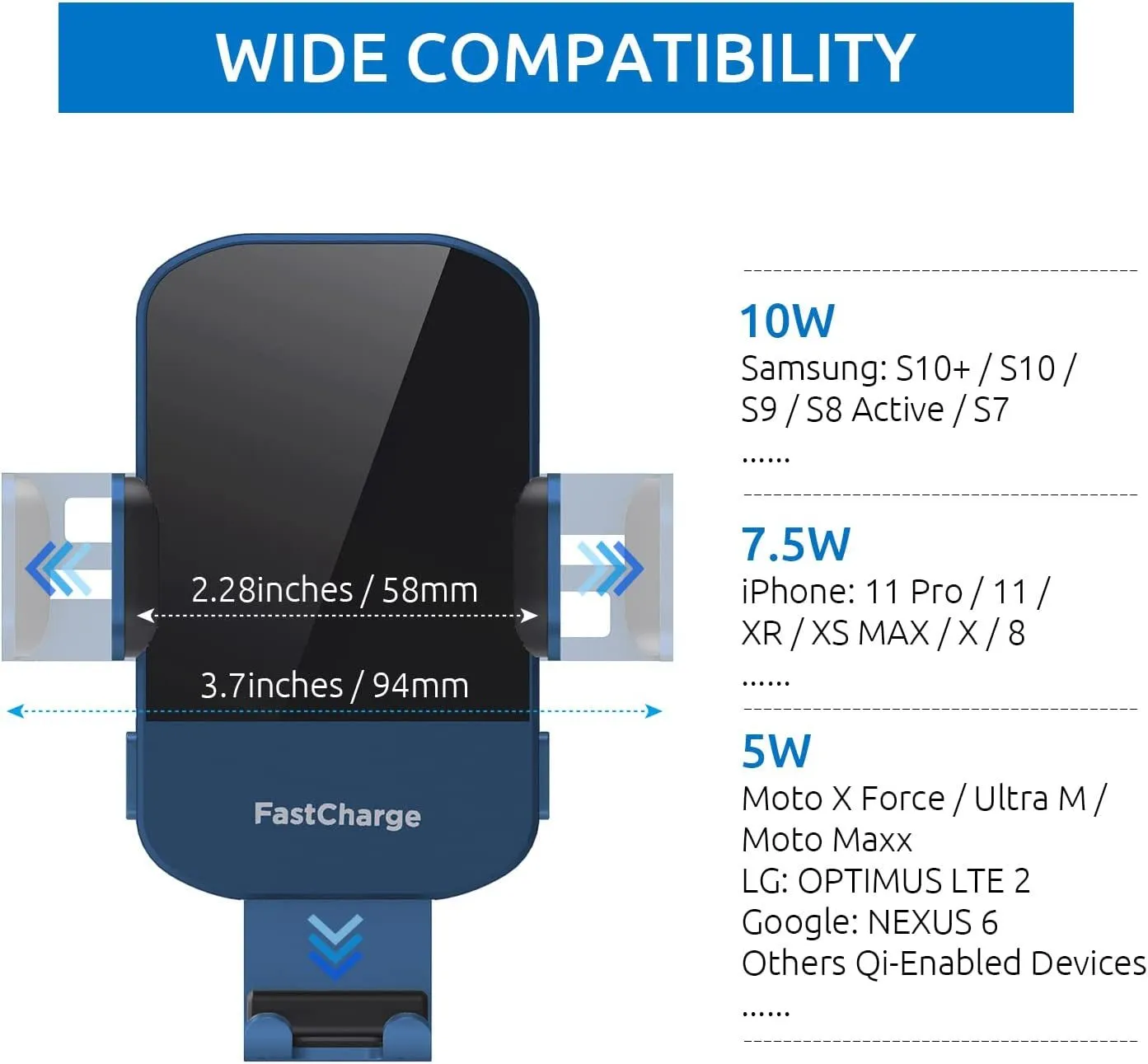 Wireless Car Charger, Chgeek 15W Fast Auto Clamping Car Charger Phone Mount Windshield Air Vent Phone Holder for Iphone 14 13 12 Mini Pro Max 11 Xs, Samsung Galaxy S22  S21 S10  Note 20, Etc