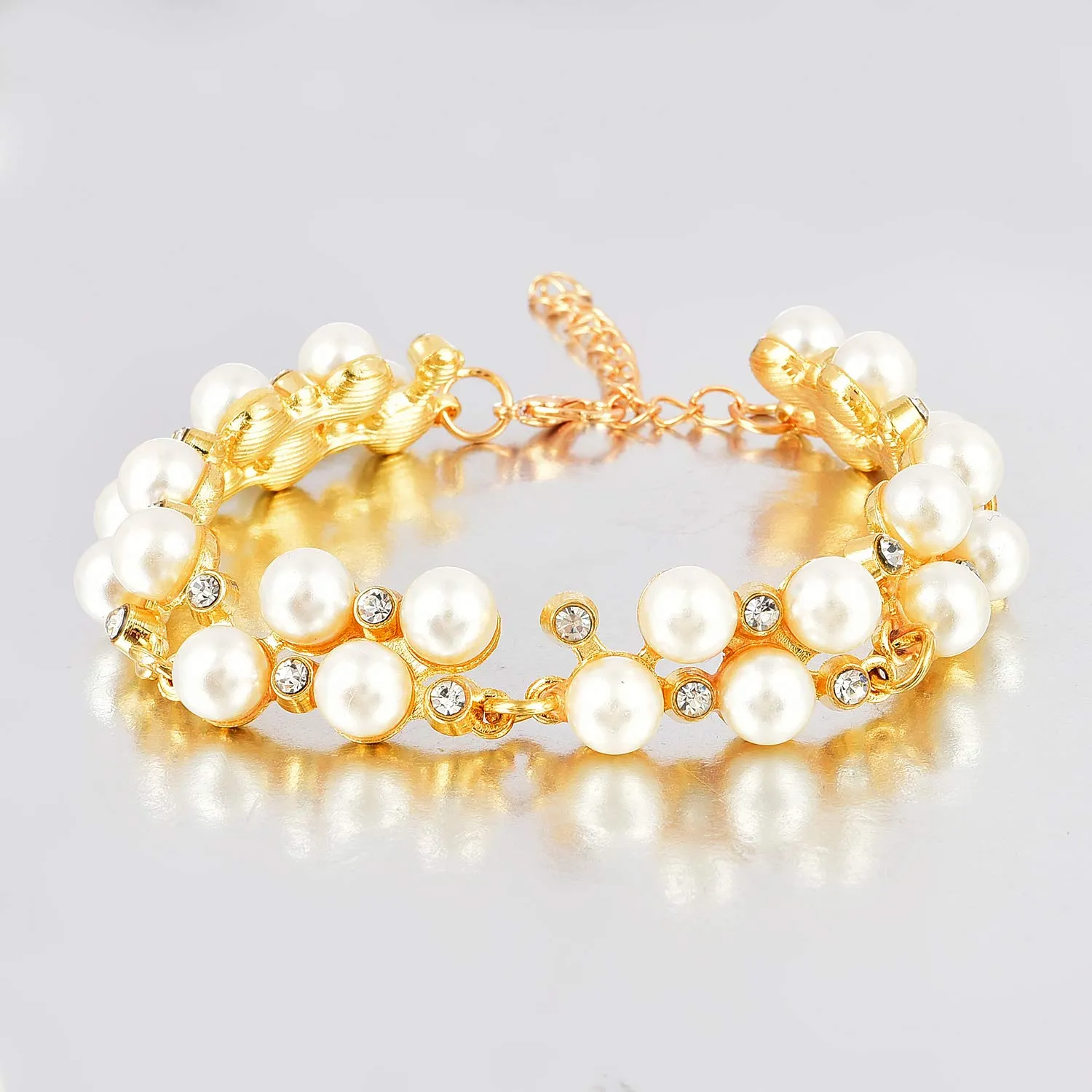 Yellow Chimes Adorable Pearl Bracelet For Women And Girls.