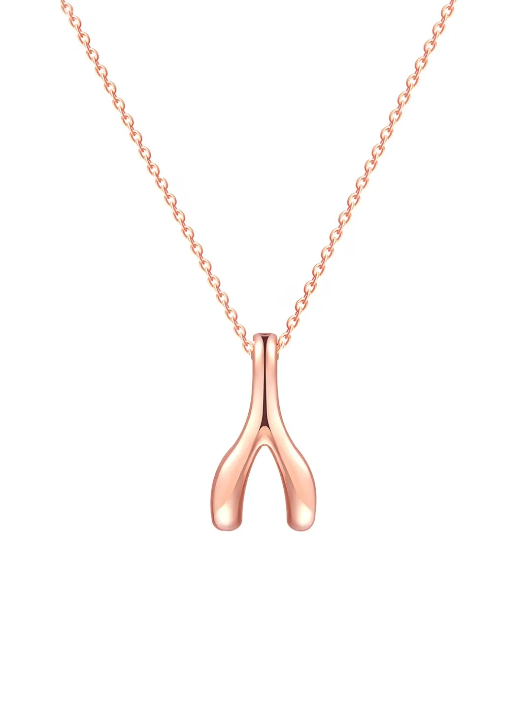 Yellow Chimes Chain Pendant for Women Statement Style Rose Gold Plated Fishbone Charm Chain Pendant Necklace for Women and Girls.