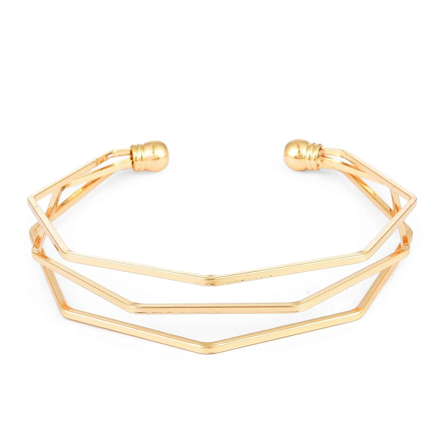 Yellow Chimes Latest Collection Western Style Gold Plated Kada Bracelet For Women And Girls.